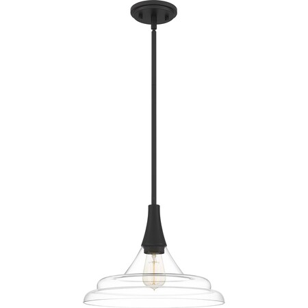 Quoizel Grayton 1-Light Matte Black Pendant QP5568MBK